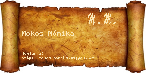Mokos Mónika névjegykártya